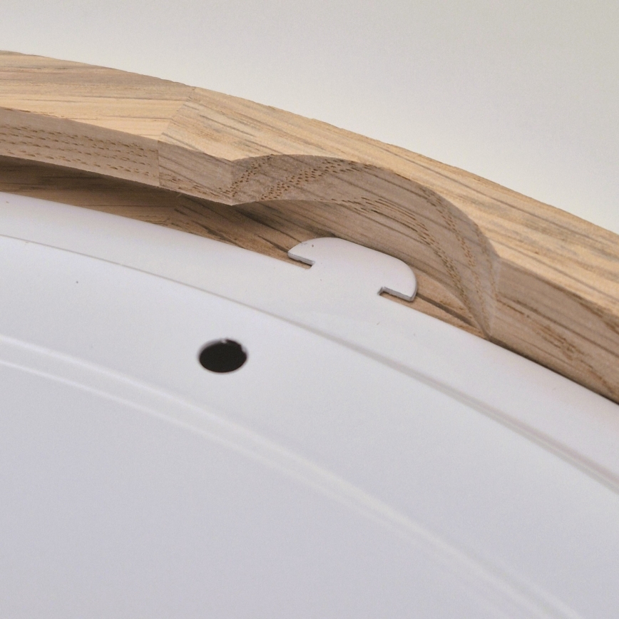 Plafon łazienkowy OAK 3xE27/15W/230V dąb ø 37 cm IP54