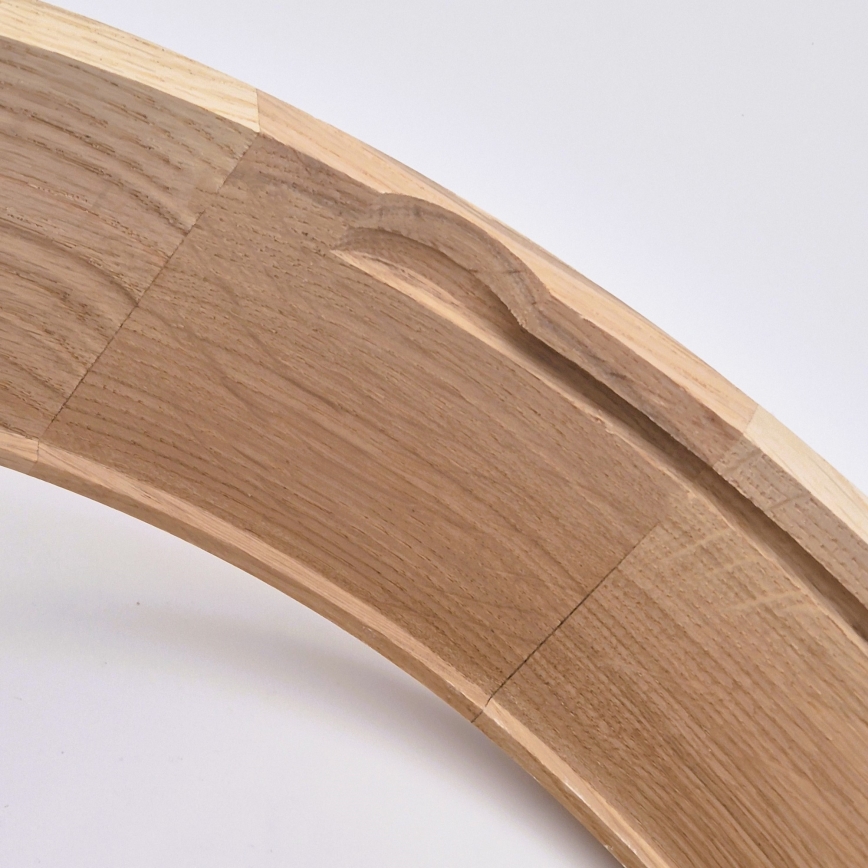 Plafon łazienkowy OAK 3xE27/15W/230V dąb ø 37 cm IP54