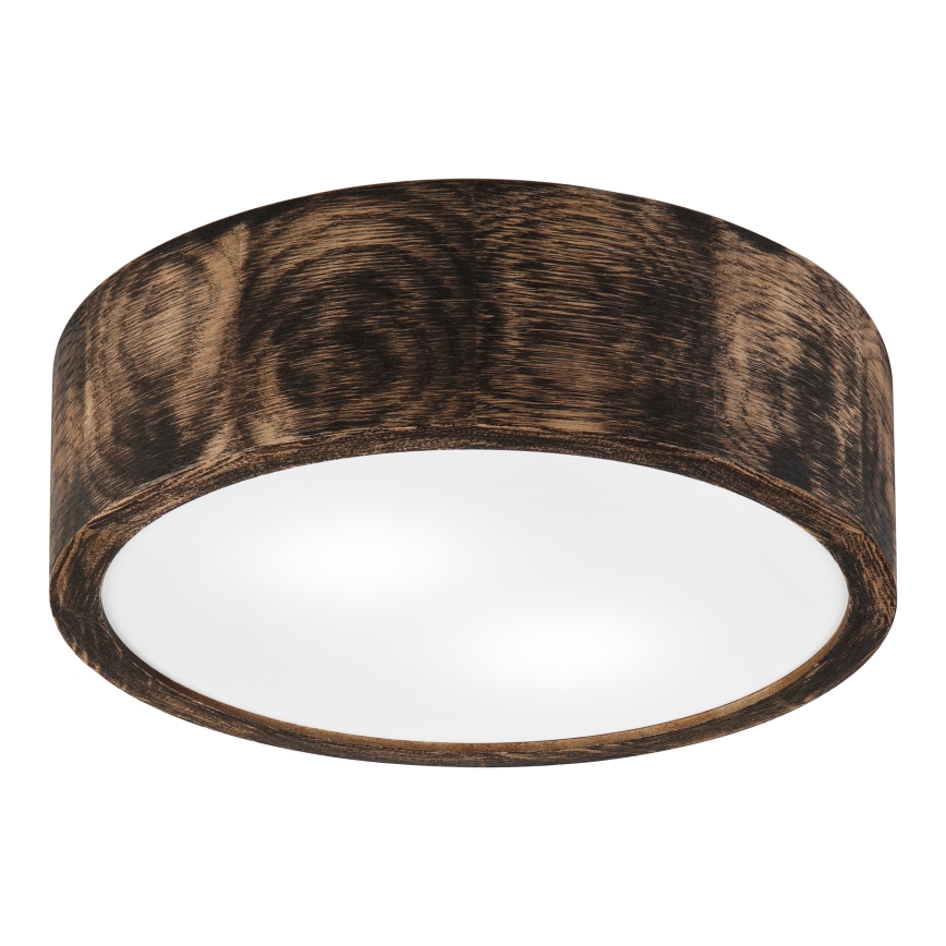 Plafon łazienkowy OAK SMOKY 2xE27/15W/230V IP54 ø 27,5 cm dąb/brązowy