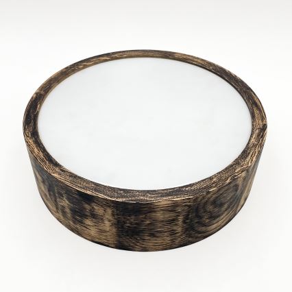 Plafon łazienkowy OAK SMOKY 2xE27/15W/230V IP54 ø 27,5 cm dąb/brązowy