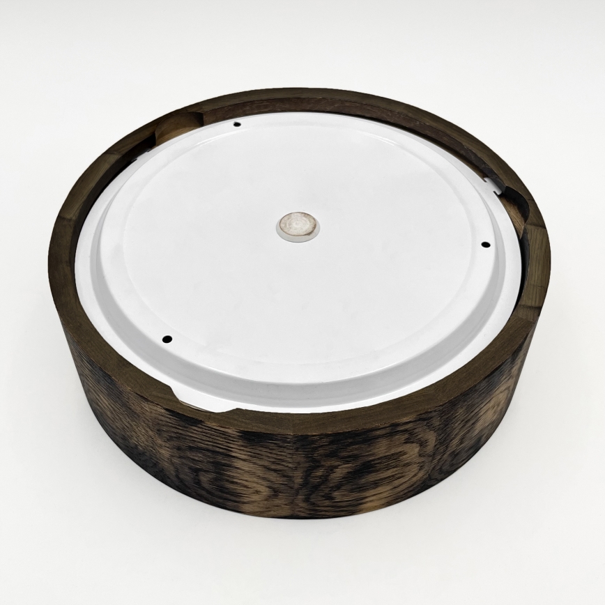 Plafon łazienkowy OAK SMOKY 2xE27/15W/230V IP54 ø 27,5 cm dąb/brązowy