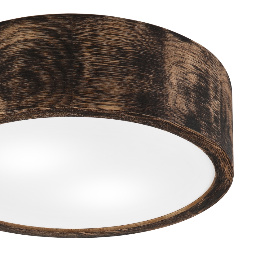 Plafon łazienkowy OAK SMOKY 2xE27/15W/230V IP54 ø 27,5 cm dąb/brązowy
