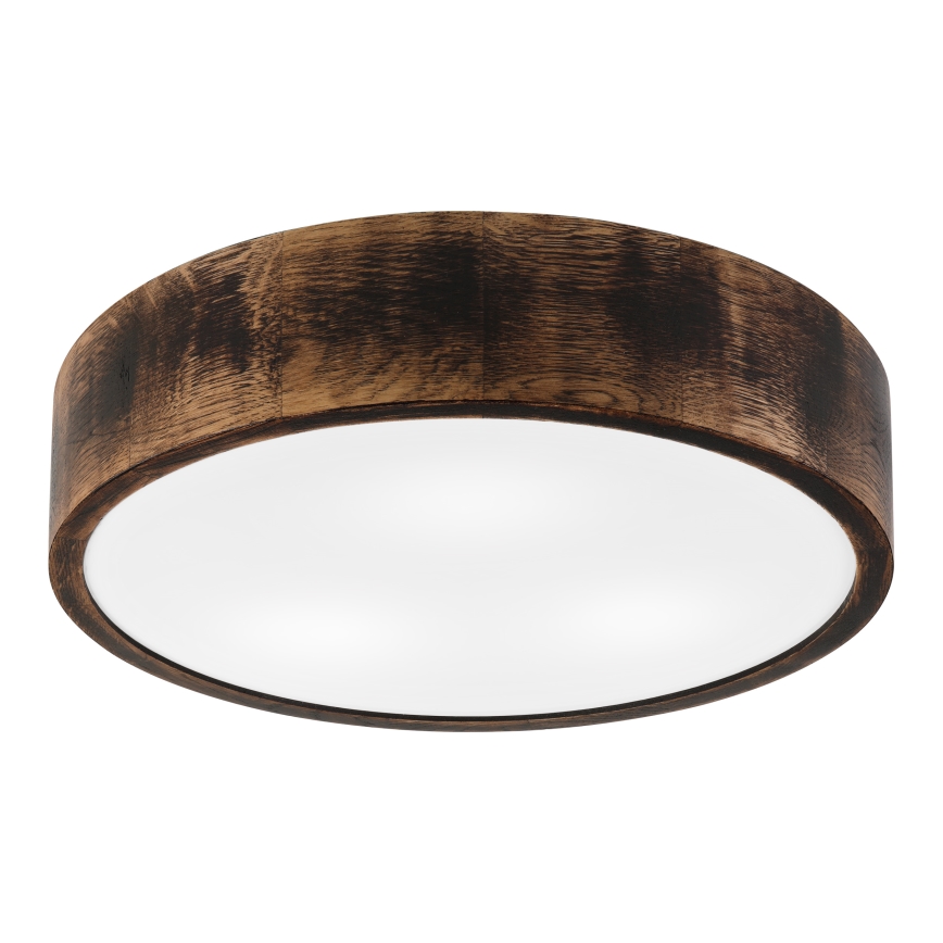 Plafon łazienkowy OAK SMOKY 3xE27/15W/230V IP54 ø 37,5 cm dąb/brązowy