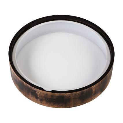 Plafon łazienkowy OAK SMOKY 3xE27/15W/230V IP54 ø 37,5 cm dąb/brązowy