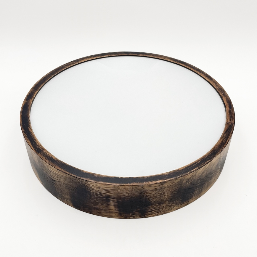 Plafon łazienkowy OAK SMOKY 3xE27/15W/230V IP54 ø 37,5 cm dąb/brązowy