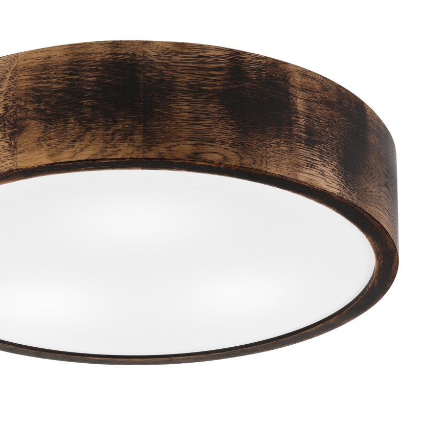 Plafon łazienkowy OAK SMOKY 3xE27/15W/230V IP54 ø 37,5 cm dąb/brązowy