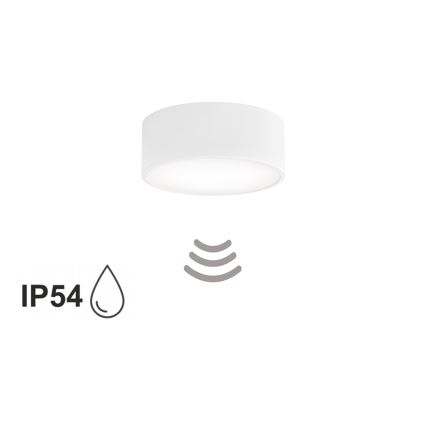 Plafon łazienkowy z czujnikiem CLEO 1xE27/24W/230V śr. 20 cm IP54 biały