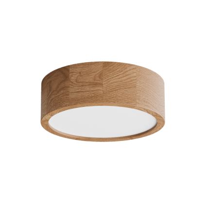Plafon łazienkowy z czujnikiem CLEO 2xE27/24W/230V śr. 27,5 cm IP54 dąb