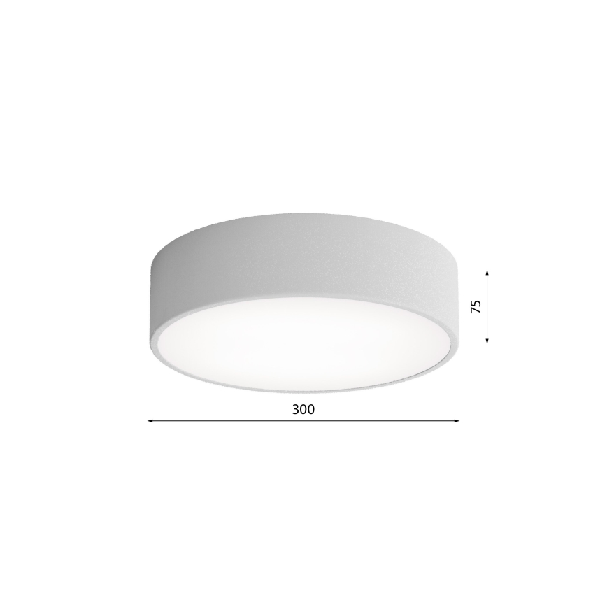 Plafon łazienkowy z czujnikiem CLEO 2xE27/24W/230V Ø30 cm szary IP54