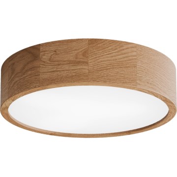 Plafon łazienkowy z czujnikiem CLEO 3xE27/24W/230V śr. 37,5 cm IP54 dąb