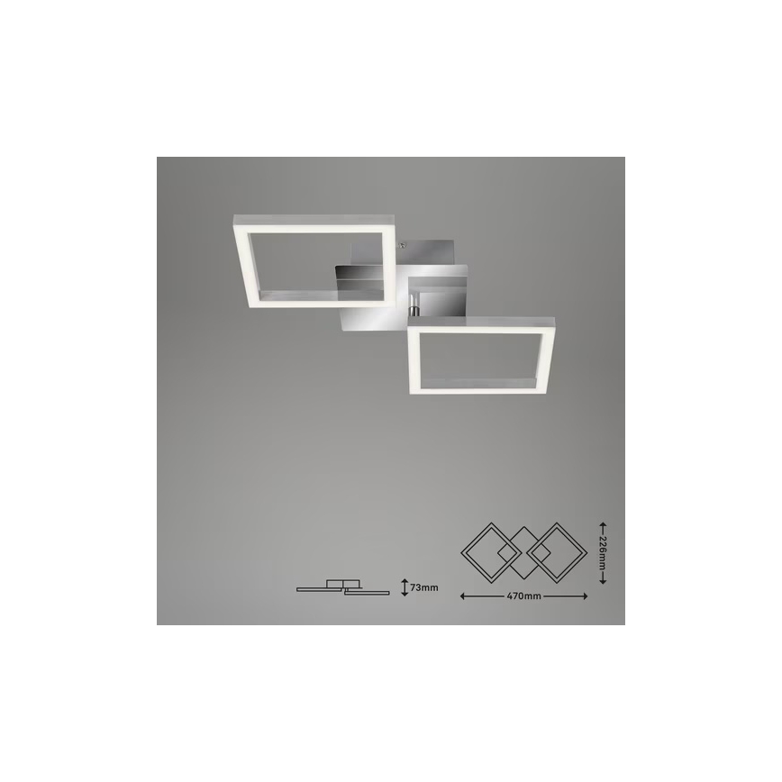 Plafon LED/10W/230V 3000K chrom matowy