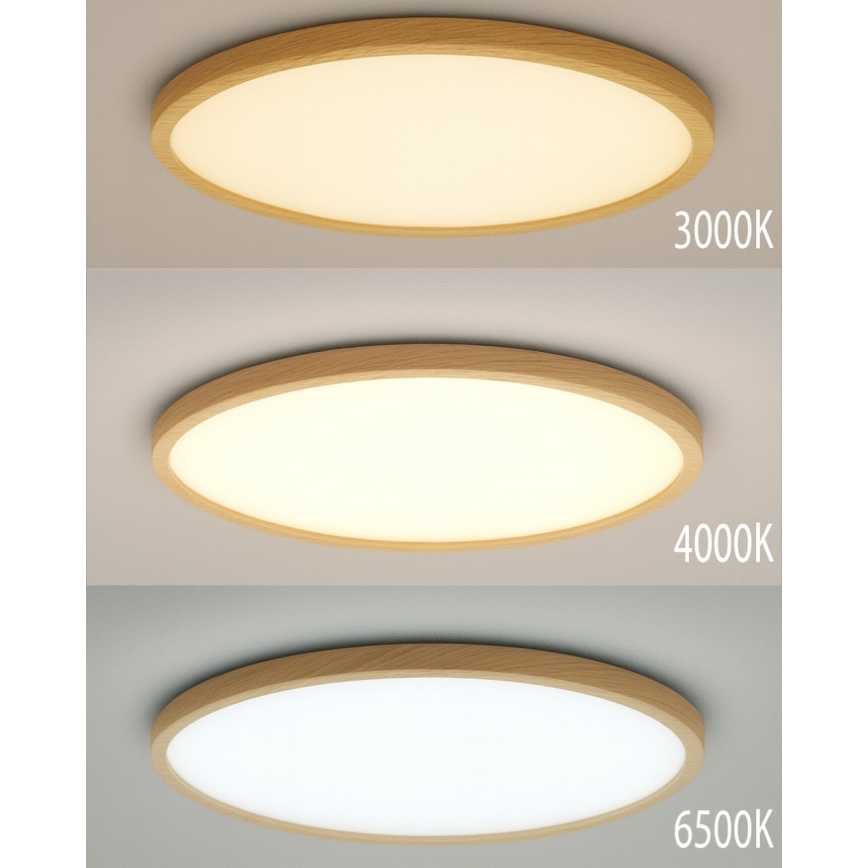 Plafon LED 18 W/230 V, 3000/4000/6500 K, Ø 23 cm, beżowy