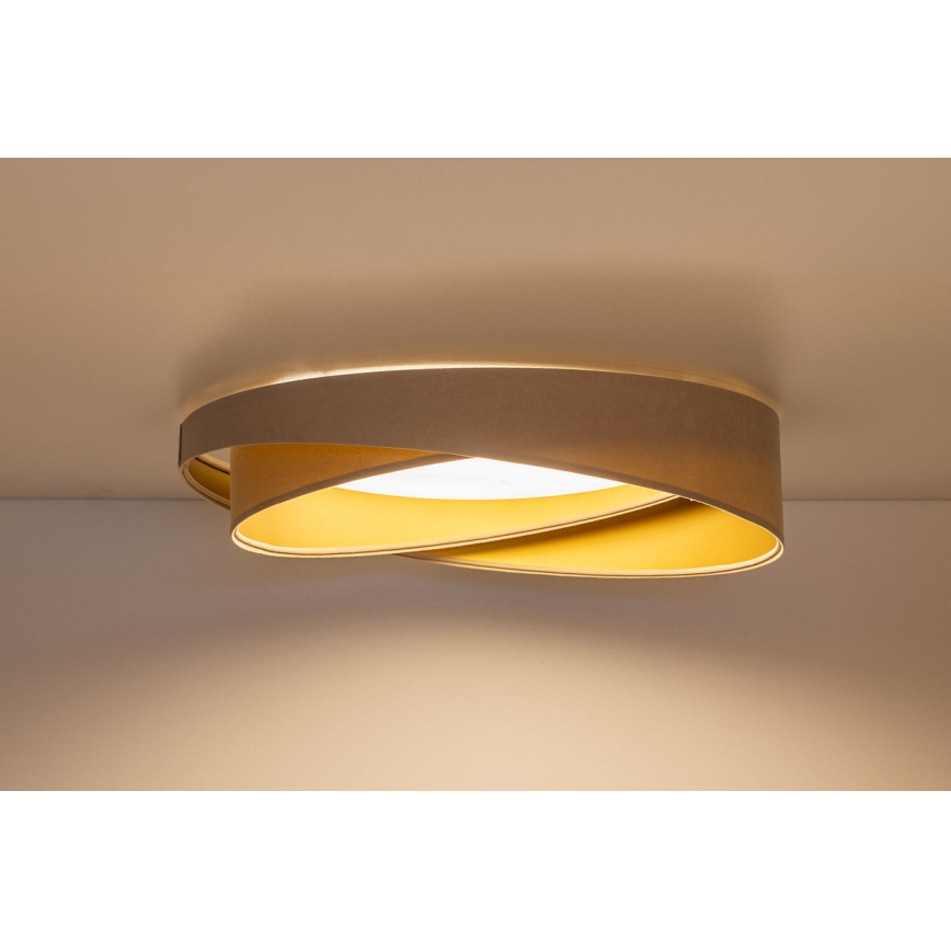 Plafon LED GALAXY MODERN LED/24W/230V Ø 55 cm beżowy/złoty