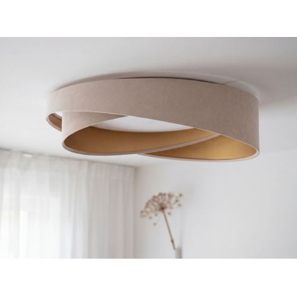 Plafon LED GALAXY MODERN LED/24W/230V Ø 55 cm beżowy/złoty