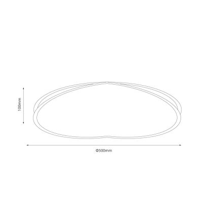 Plafon LED HALO LED/38W/230V Ø 50 cm czarny