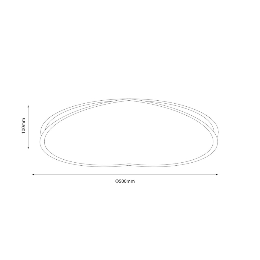 Plafon LED HALO LED/38W/230V Ø 50 cm czarny