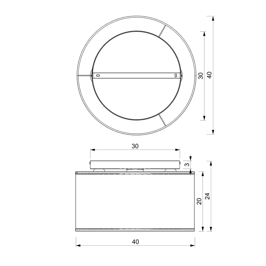 Plafon LOFT SHADE 3xE27/60W/230V biały/złoty