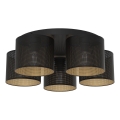 Plafon LOFT SHADE 5xE27/60W/230V czarny/złoty