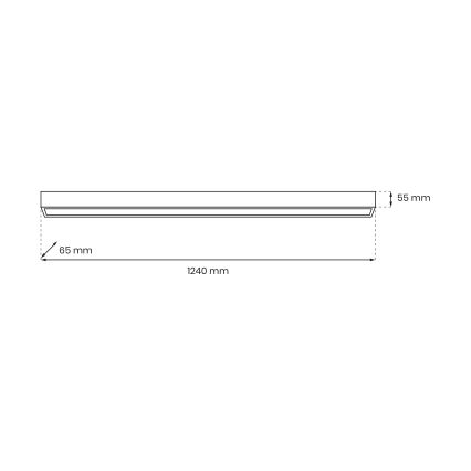 Plafon LUNGO T8 1xG13/18W/230V czarny