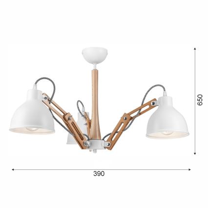 Plafon MARCELLO 3xE27/60W/230V buk