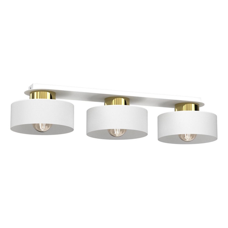Plafon MARTI 3xE27/15W/230V biały/złoty