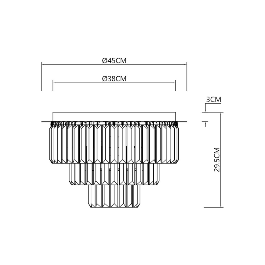 Plafon MILANO 6xE14/40W/230V złoty