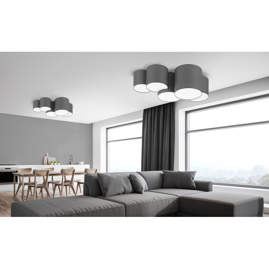 Plafon MONA 5xE27/15W/230V szary