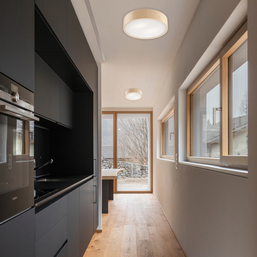Plafon NATURAL 2xE27/60W/230V ø 37 cm sosna