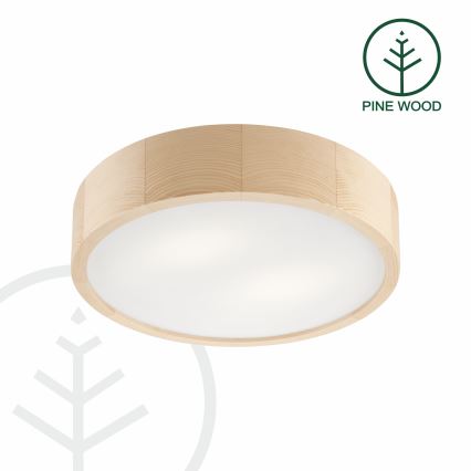 Plafon NATURAL 2xE27/60W/230V ø 37 cm sosna