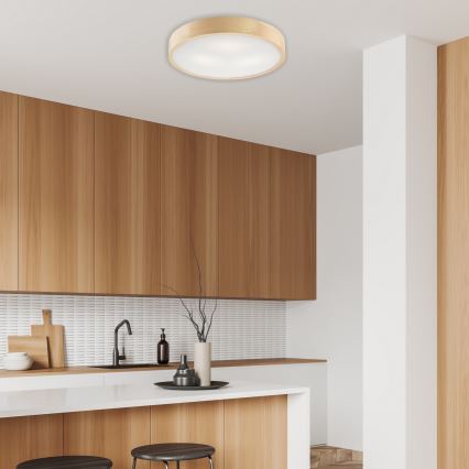 Plafon NATURAL 3xE27/60W/230V ø 47 cm sosna