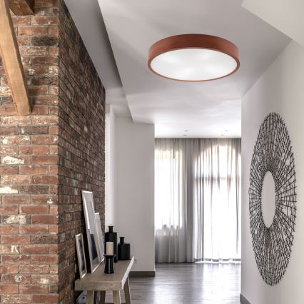 Plafon NATURAL 4xE27/60W/230V ø 57,5 cm sosna/brązowy