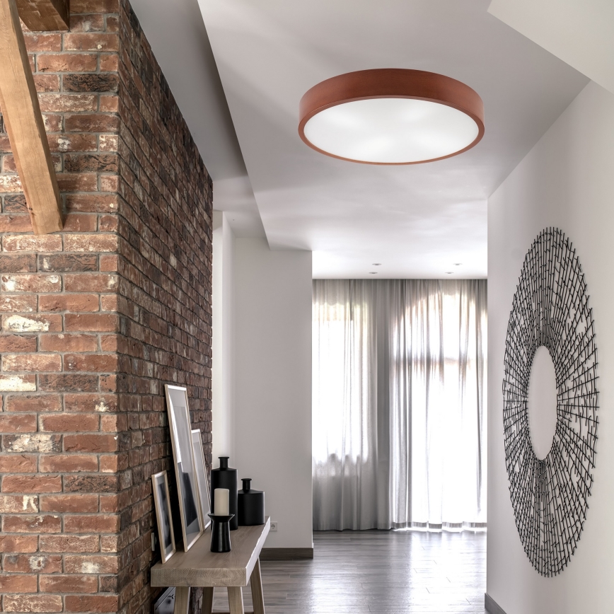 Plafon NATURAL 4xE27/60W/230V ø 57,5 cm sosna/brązowy