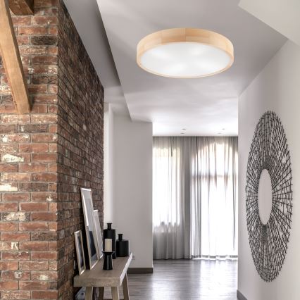 Plafon NATURAL 4xE27/60W/230V ø 57,5 cm sosna