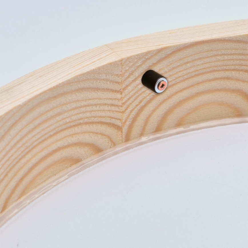 Plafon NATURAL SLIM 1xE27/60W/230V ø 27 cm sosna