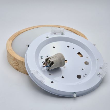 Plafon NATURAL SLIM 1xE27/60W/230V ø 27 cm sosna