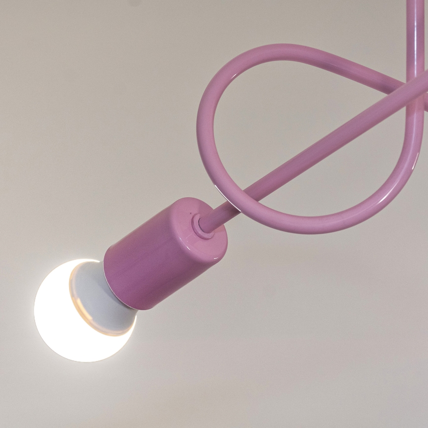Plafon natynkowy OXFORD 3xE27/15W/230V różowy
