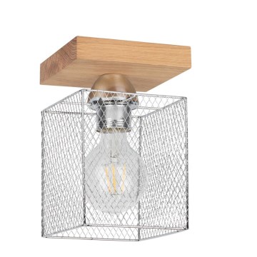 Plafon NORMAN WOOD 1xE27/25W/230V dąb matowy