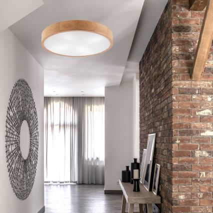 Plafon OAK 4xE27/60W/230V ø 57,5 cm dąb