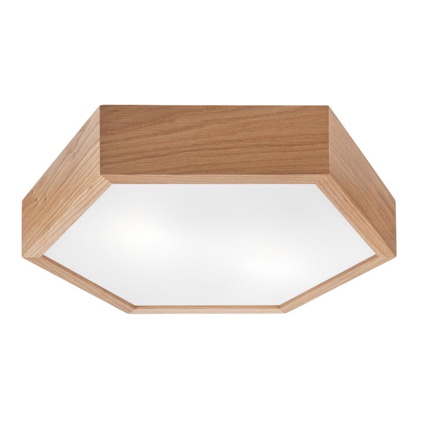 Plafon OAK HEX 2xE27/60W/230V śr. 43 cm dąb