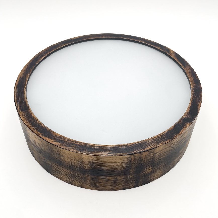 Plafon OAK SMOKY 1xE27/15W/230V ø 27,5 cm dąb/ciemnobrązowy