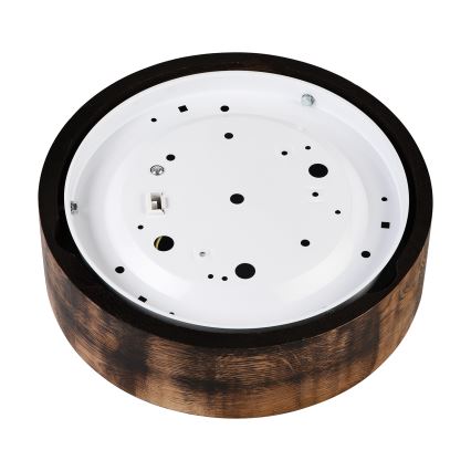 Plafon OAK SMOKY 1xE27/15W/230V ø 27,5 cm dąb/ciemnobrązowy