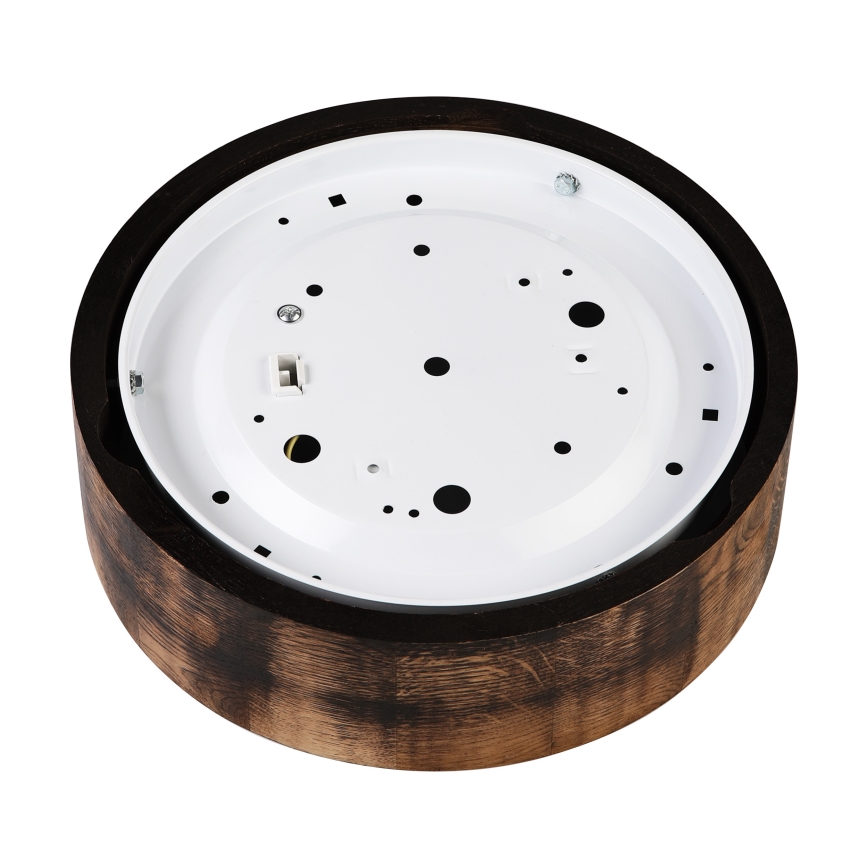 Plafon OAK SMOKY 1xE27/15W/230V ø 27,5 cm dąb/ciemnobrązowy