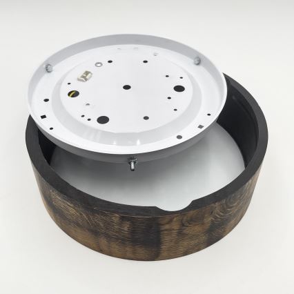 Plafon OAK SMOKY 1xE27/15W/230V ø 27,5 cm dąb/ciemnobrązowy