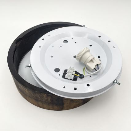 Plafon OAK SMOKY 1xE27/15W/230V ø 27,5 cm dąb/ciemnobrązowy
