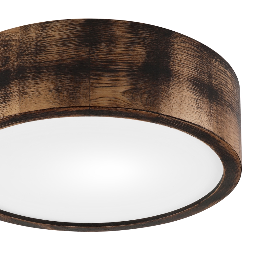 Plafon OAK SMOKY 1xE27/15W/230V ø 27,5 cm dąb/ciemnobrązowy