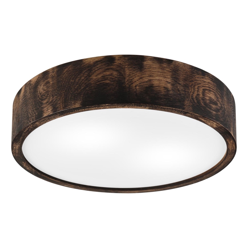 Plafon OAK SMOKY 2xE27/15W/230V ø 37,5 cm dąb/ciemnobrązowy