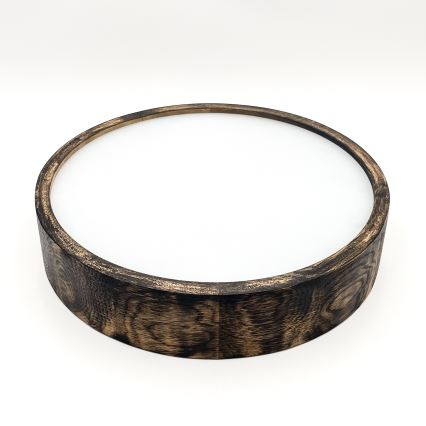 Plafon OAK SMOKY 2xE27/15W/230V ø 37,5 cm dąb/ciemnobrązowy