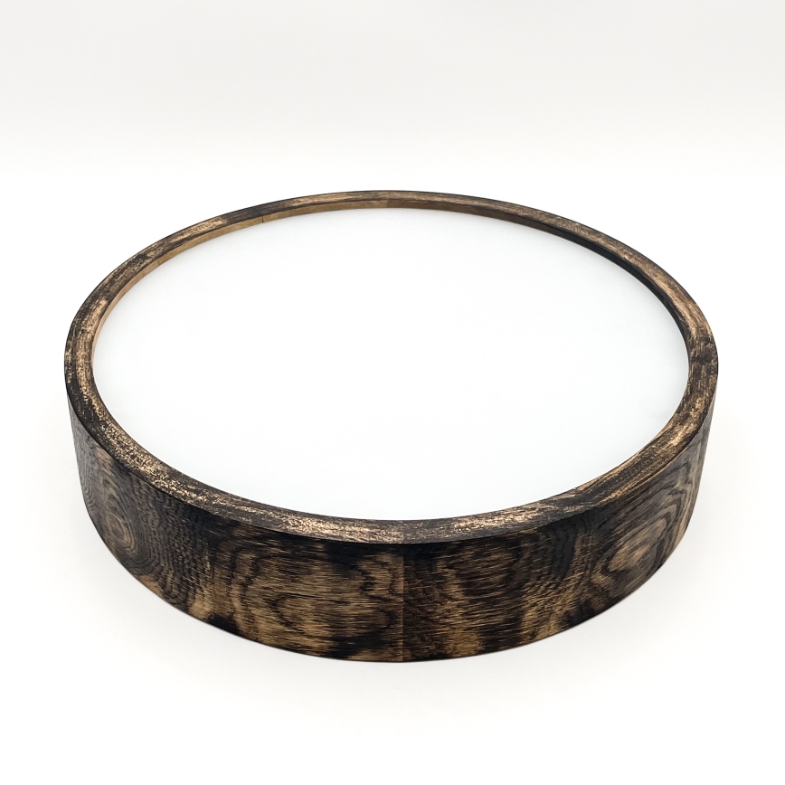 Plafon OAK SMOKY 2xE27/15W/230V ø 37,5 cm dąb/ciemnobrązowy