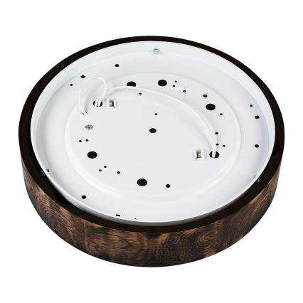 Plafon OAK SMOKY 2xE27/15W/230V ø 37,5 cm dąb/ciemnobrązowy