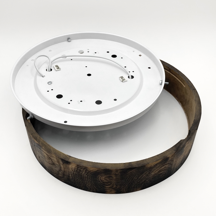 Plafon OAK SMOKY 2xE27/15W/230V ø 37,5 cm dąb/ciemnobrązowy